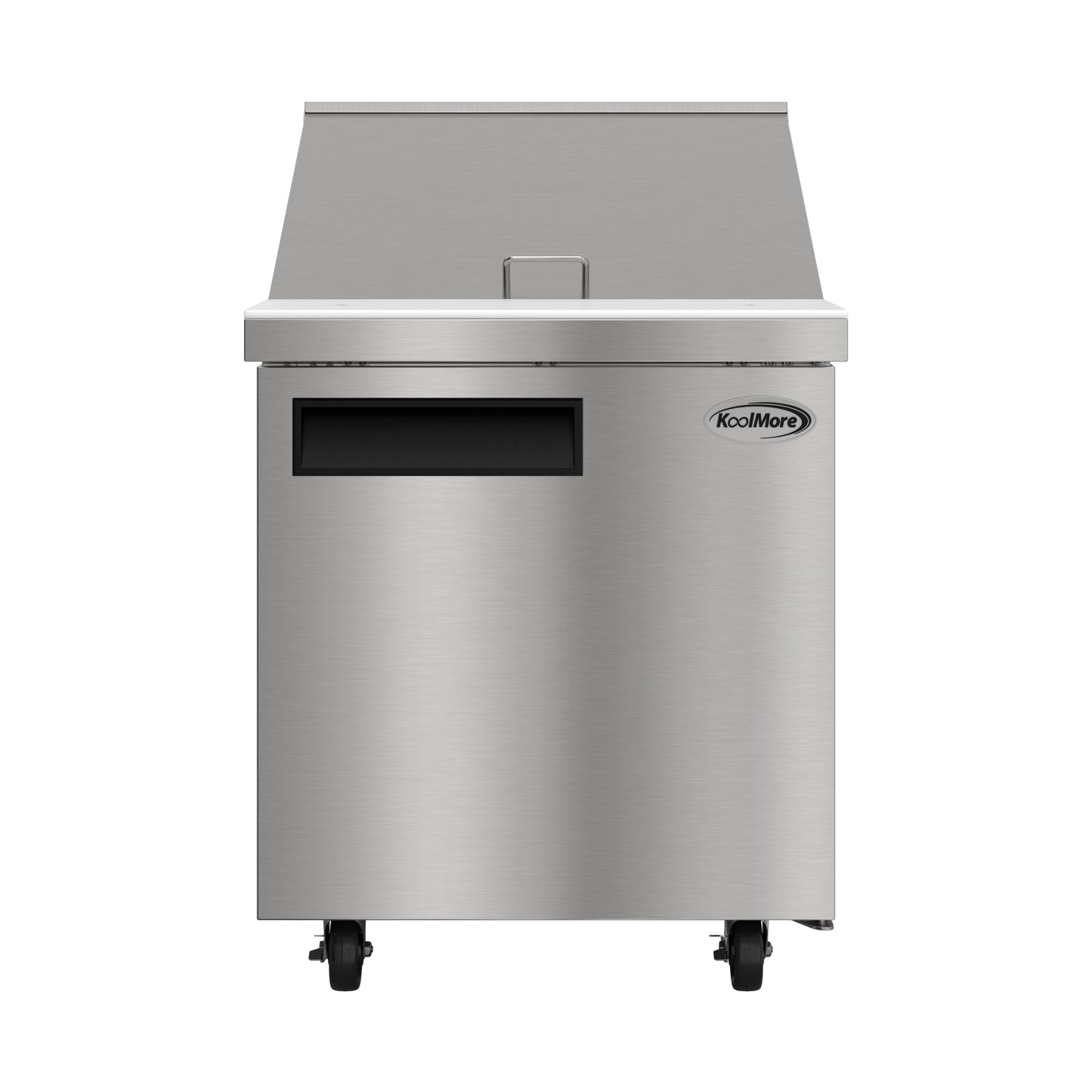 KOOLMORE 27" Commercial 1Door Refrigerated Mega Salad and Sandwich Prep Table, 12 Pan Capacity and 7.1 Cubic Feet of Storage - KMMPTR271D