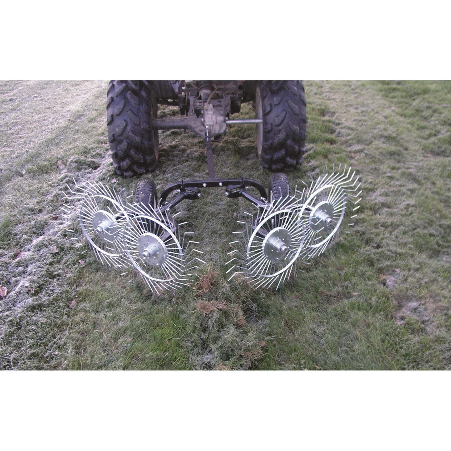 Strongway Acreage Rake 48in Dethatcher with 4 Tine Reels  - 49165