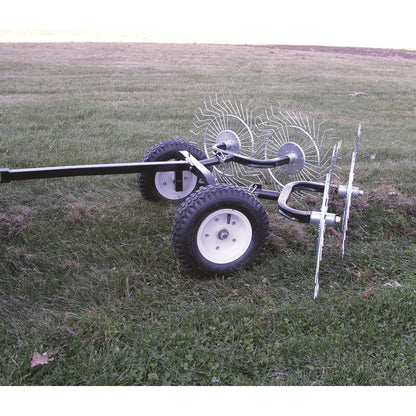 Strongway Acreage Rake 48in Dethatcher with 4 Tine Reels  - 49165