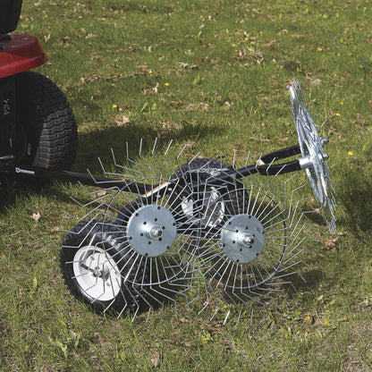 Strongway Acreage Rake 48in Dethatcher with 4 Tine Reels  - 49165
