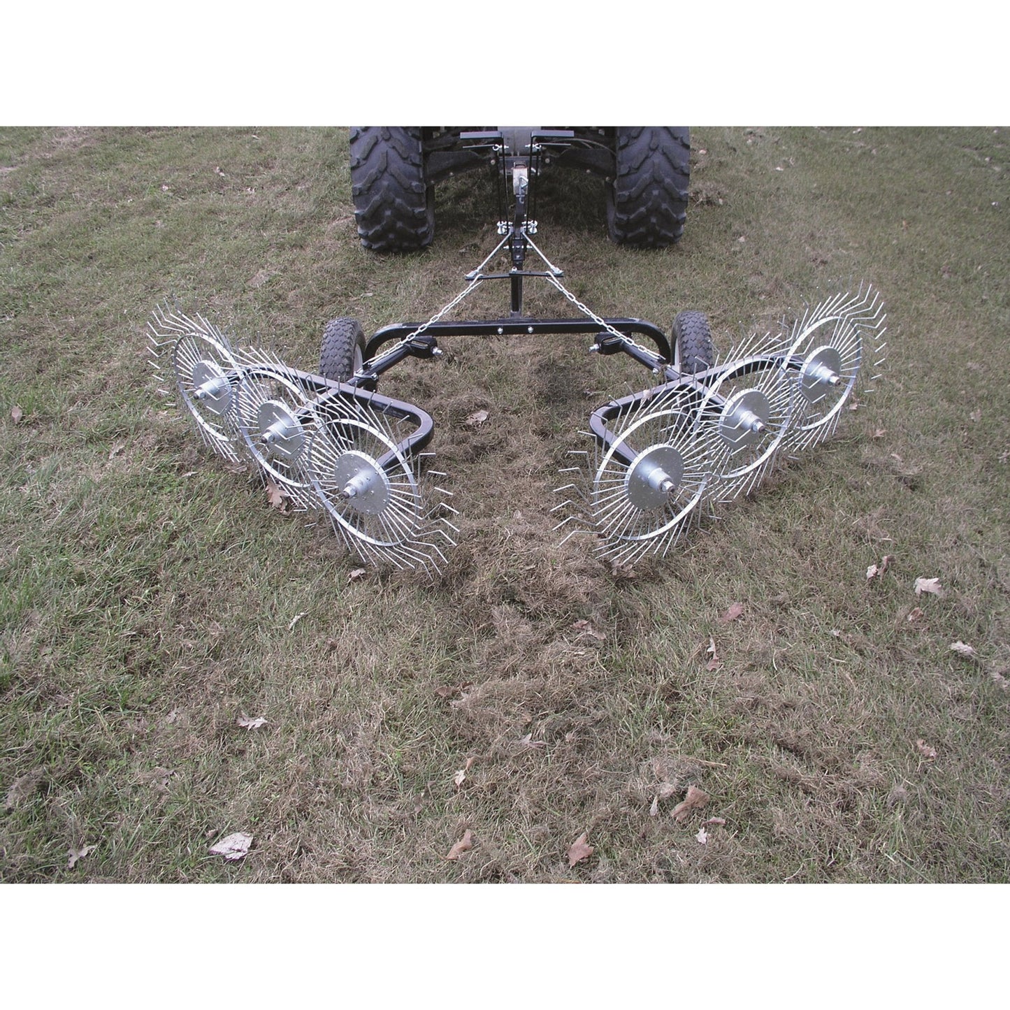 Strongway Acreage Rake 60in Dethatcher with 6 Tine Reels  - 49166