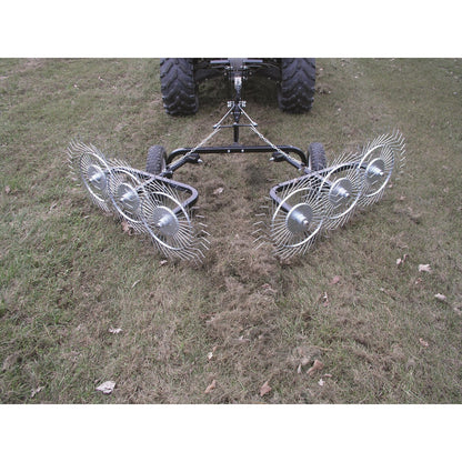 Strongway Acreage Rake 60in Dethatcher with 6 Tine Reels  - 49166