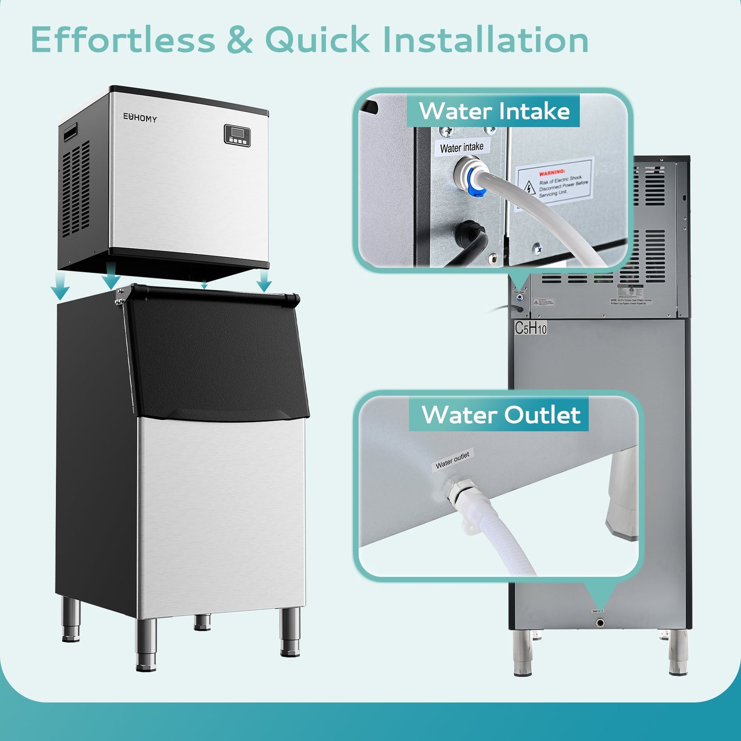 Euhomy Lucid L1 Cube Commercial Ice Maker