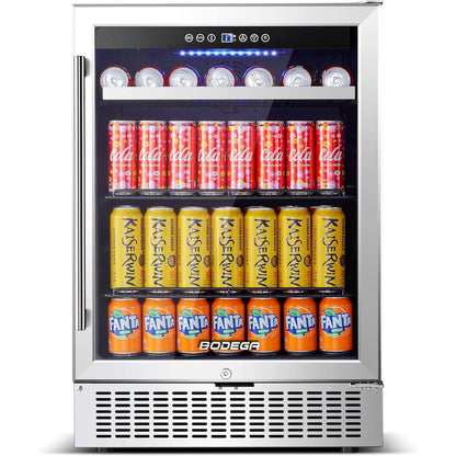 BODEGA Beverage Refrigerator 24 Inch 180 Cans Beer Fridge