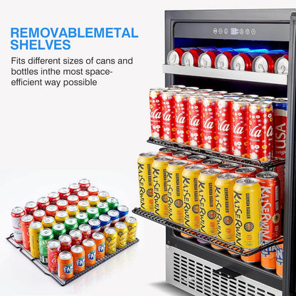 BODEGA Beverage Refrigerator 24 Inch 180 Cans Beer Fridge