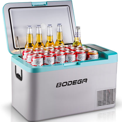 BODEGAcooler 27qt/25L K25 12V Portable Car Fridge Freezer - Blue