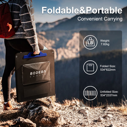 BODEGAcooler 200W Portable Solar Panel Eco-Friendly Source - GSM-200W