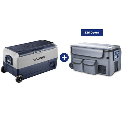 BODEGAcooler 38qt/36L Dual Zone 12V Portable Car Fridge T36