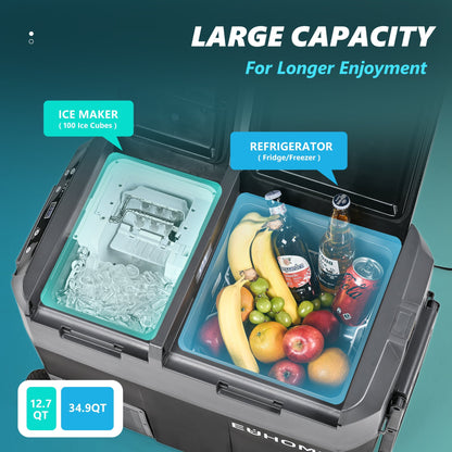 Euhomy 12 Volt Car Refrigerator with Ice Maker