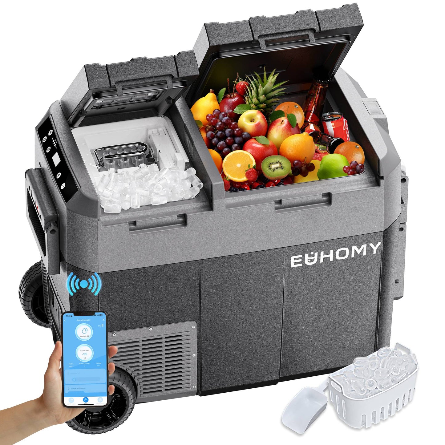 Euhomy 12 Volt Car Refrigerator with Ice Maker
