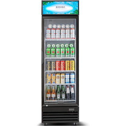 BODEGAcooler Commercial Glass Door Display Refrigerator Merchandiser 12.2 Cu. Ft