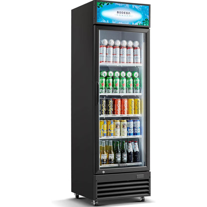 BODEGAcooler Commercial Glass Door Display Refrigerator Merchandiser 12.2 Cu. Ft