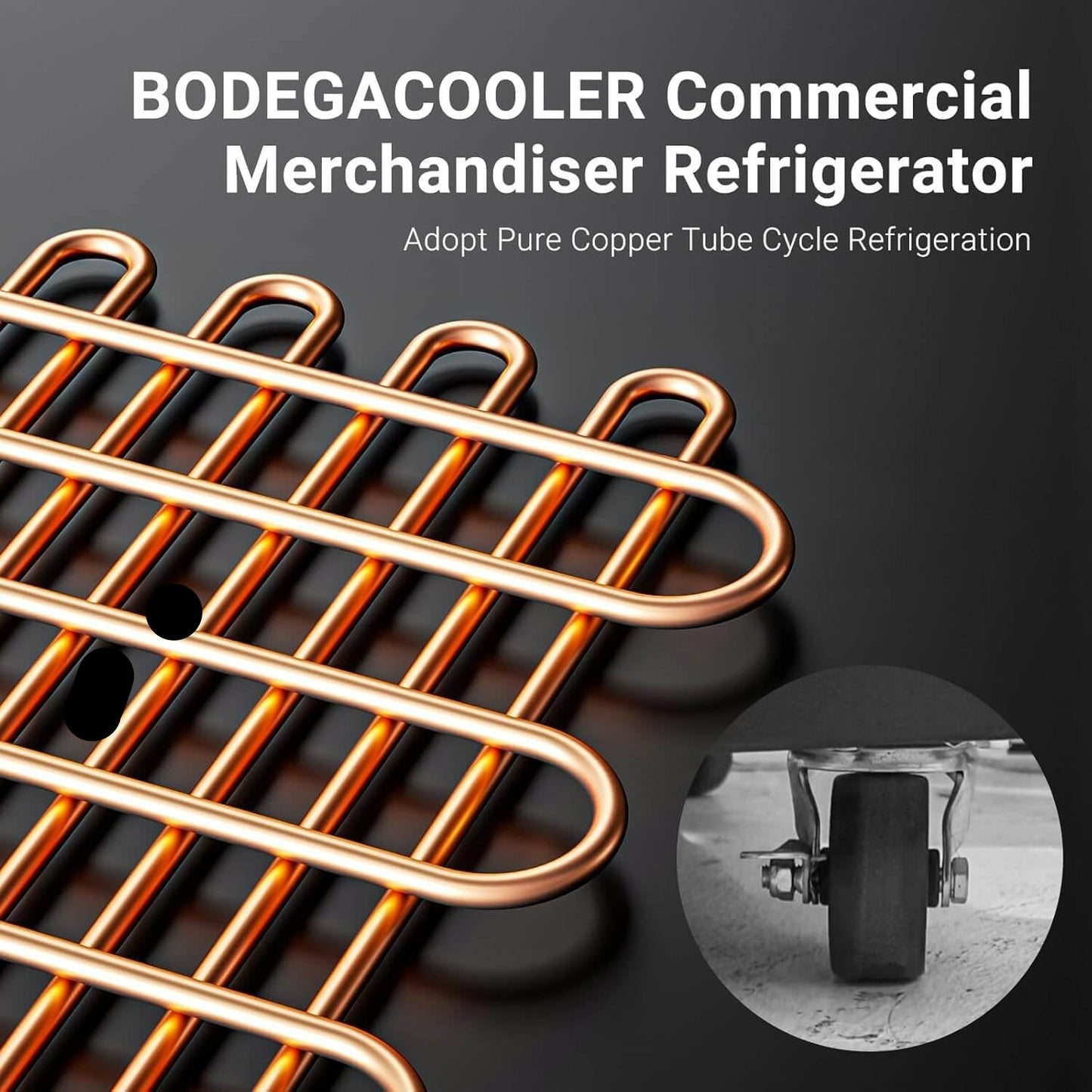 BODEGAcooler Commercial Refrigerator 2 Glass Doors Display Refrigerator Merchandiser 35.4 Cu. Ft