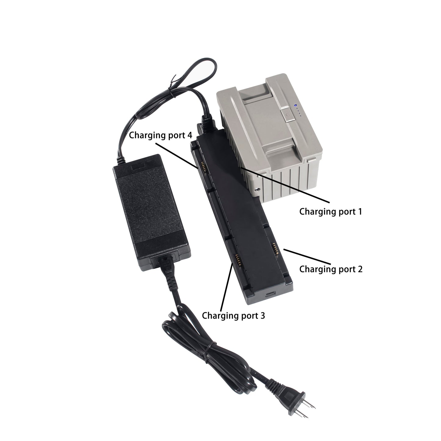 Portable Backup Battery  With 4 Charging Ports - Charging station