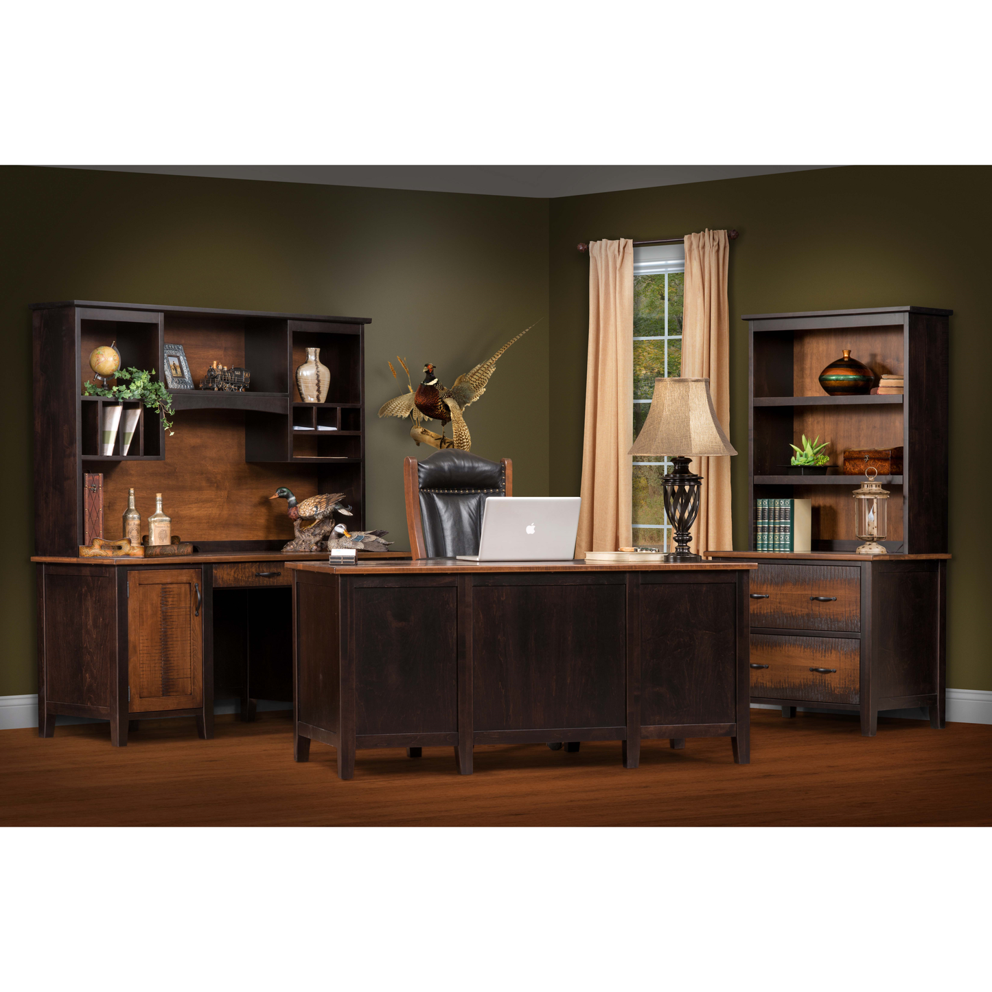 QW Amish Manhattan Resawn Credenza w/ Optional Hutch - 450C-MAN-403-RS