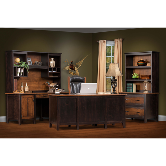 QW Amish Manhattan Resawn Credenza w/ Optional Hutch - 450C-MAN-403-RS