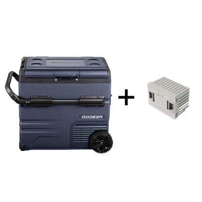 BODEGAcooler Portable Refrigerator 37qt/35L Dual Zone on Wheels  - TWW35