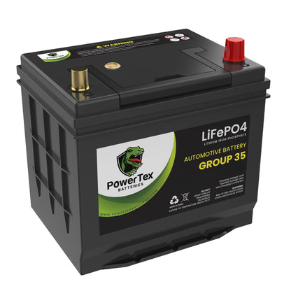 PowerTex 2008 Subaru Outback Car Battery BCI Group 35 / Q85 Lithium LiFePO4 Automotive Battery - PTLG35-424