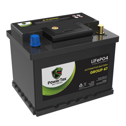 PowerTex 2024 Volkswagen Tiguan L4 2.0LReplacement Car Battery BCI Group 47 Lithium LiFePO4 Automotive Powertex Battery - PTLG47-0109