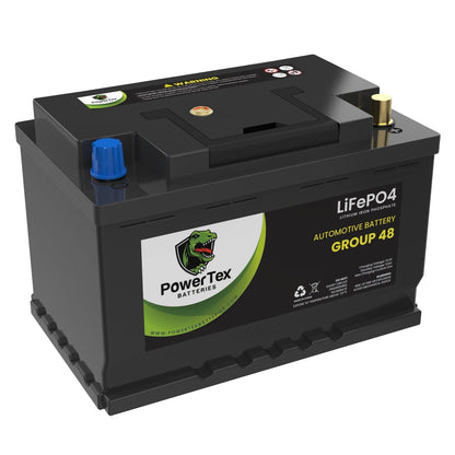 PowerTex 2023 Audi Q5 L4 2.0L Replacement Car Battery BCI Group 94R Lithium LiFePO4 Automotive Powertex Battery - PTLG94R-042