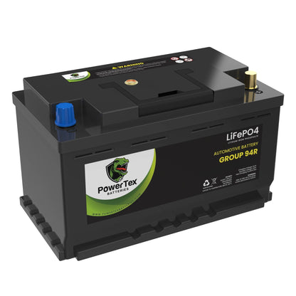 PowerTex 2018 BMW 330i Car Battery BCI Group 94R / H7 Lithium LiFePO4 Automotive Battery - PTLG94R-319