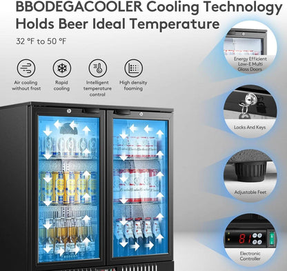 Bodega cooler Under Counter Back Bar Refrigerator 7.4 Cu.Ft