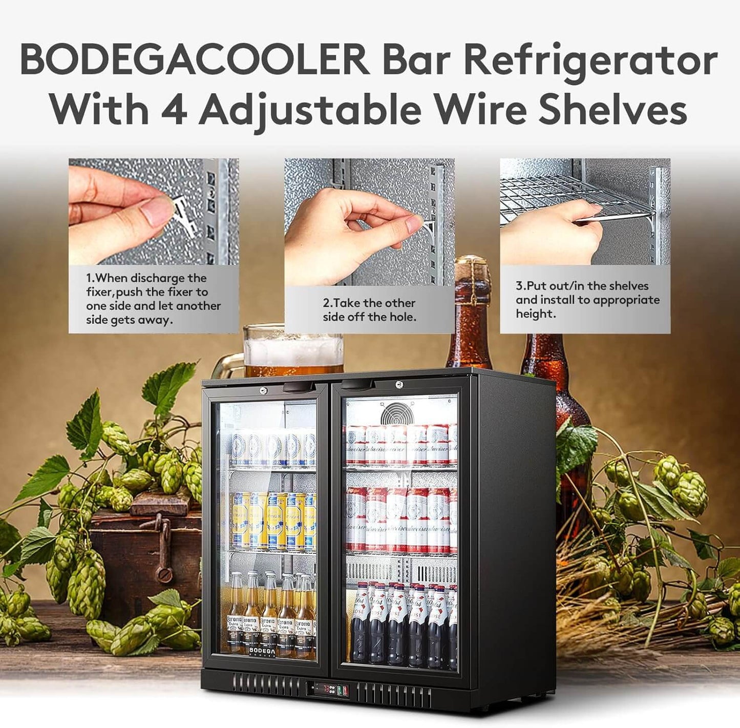 Bodega cooler Under Counter Back Bar Refrigerator 7.4 Cu.Ft