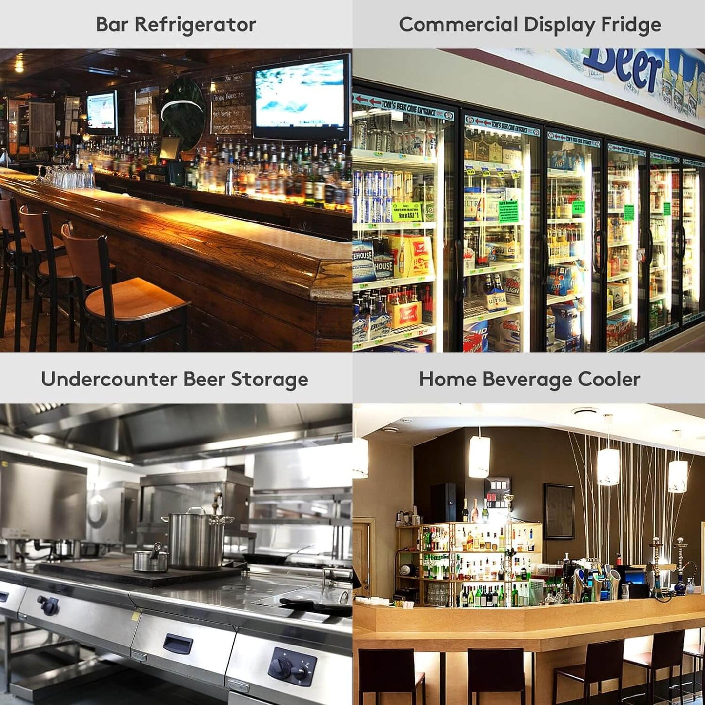 Bodega cooler Under Counter Back Bar Refrigerator 7.4 Cu.Ft