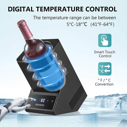 BODEGACOOLER Wine Chiller Electric Wine Bottle Chiller - CJ72-01-BK