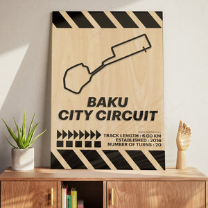 Baku City Circuit- Campione Series - Wood