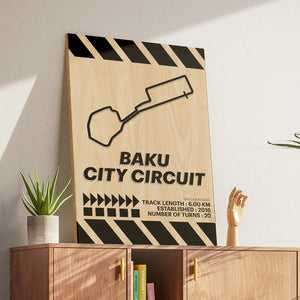 Baku City Circuit- Campione Series - Wood