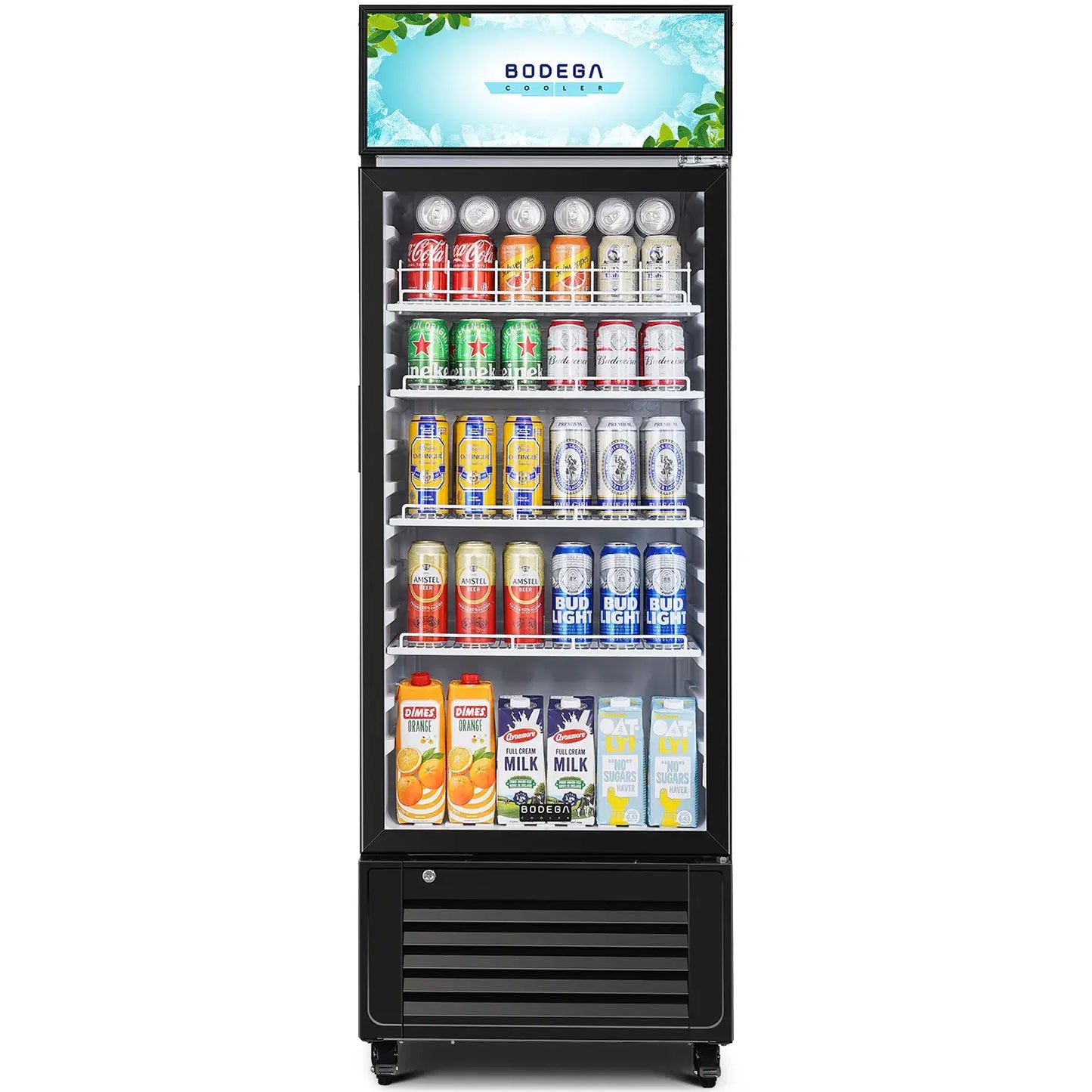 BODEGAcooler Commercial Glass Door Display Refrigerator Merchandiser 10cu.ft