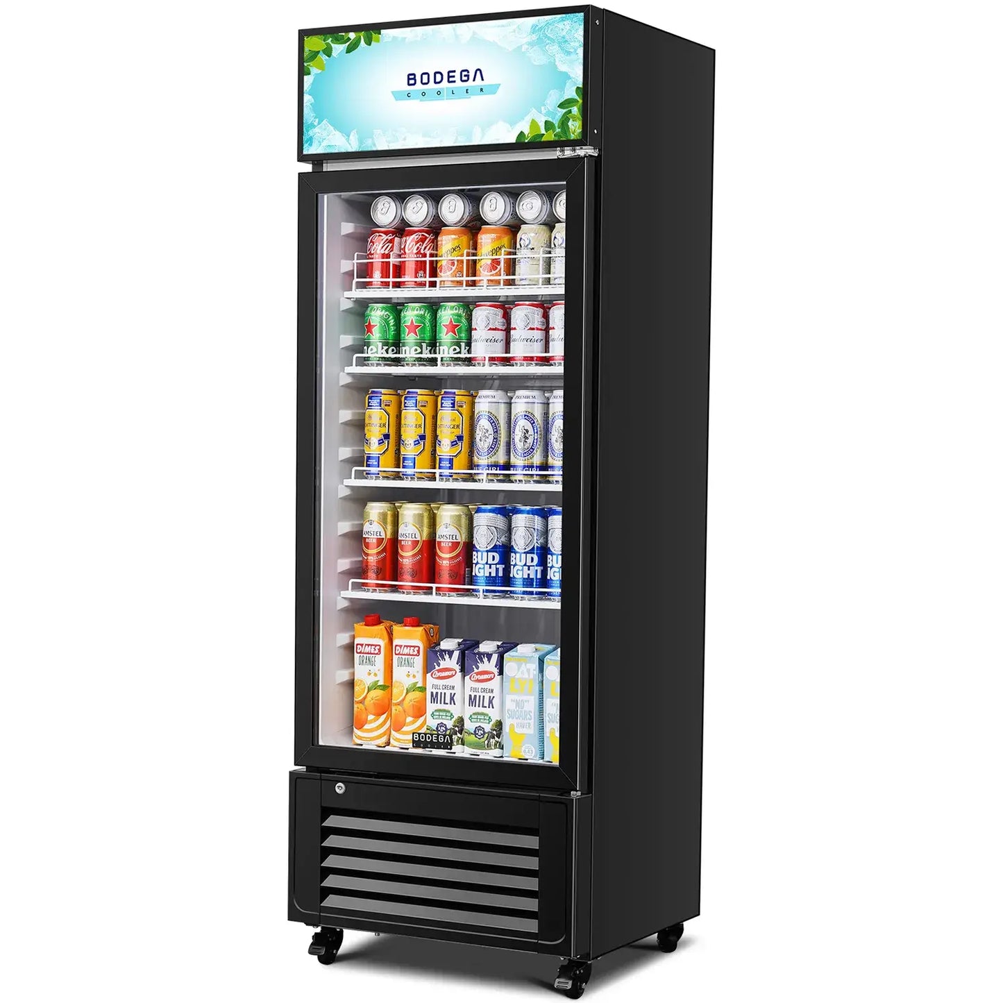 BODEGAcooler Commercial Glass Door Display Refrigerator Merchandiser 10cu.ft