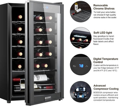 Bodega cooler Mini Wine Fridge 28 Bottles