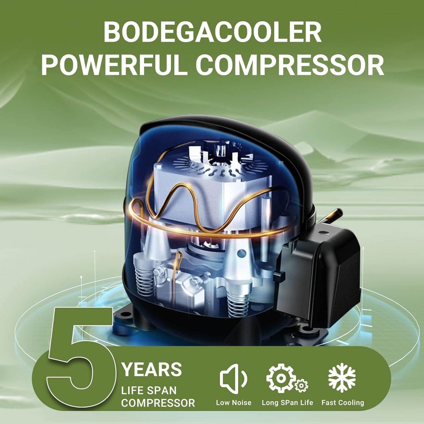 BODEGACOOLER 12 Volt Car Refrigerator 18qt Electric Cooler - X18-BK