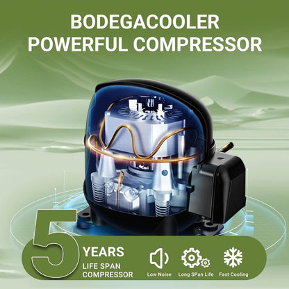 BODEGACOOLER 12 Volt Car Refrigerator 18qt Electric Cooler - X18-BK