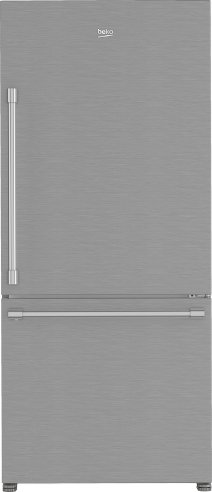 BEKO 30" Bottom Freezer Refrigerator with HarvestFresh in Stainless Steel - BFBD30216SS