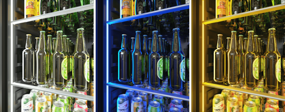 ZEPHYR Presrv Wine and Beverage Cooler, 24in, Full Size, SS+Glass, Reversible Door, 2 Zones in Stainless Steel - PRWB24F02BG