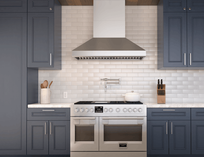 ZEPHYR Titan Wall, 36in, SS, PowerWave, 750 CFM w/ACT Stainless - AK7636BS
