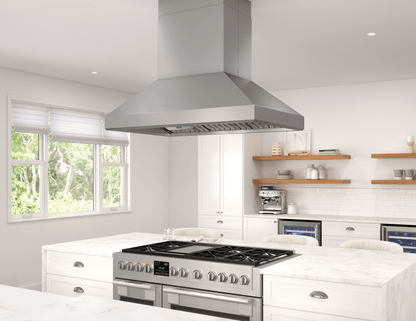 ZEPHYR Titan Island, 54in, SS, PowerWave, 750 CFM w/ACT in Stainless Steel - AK7754BS
