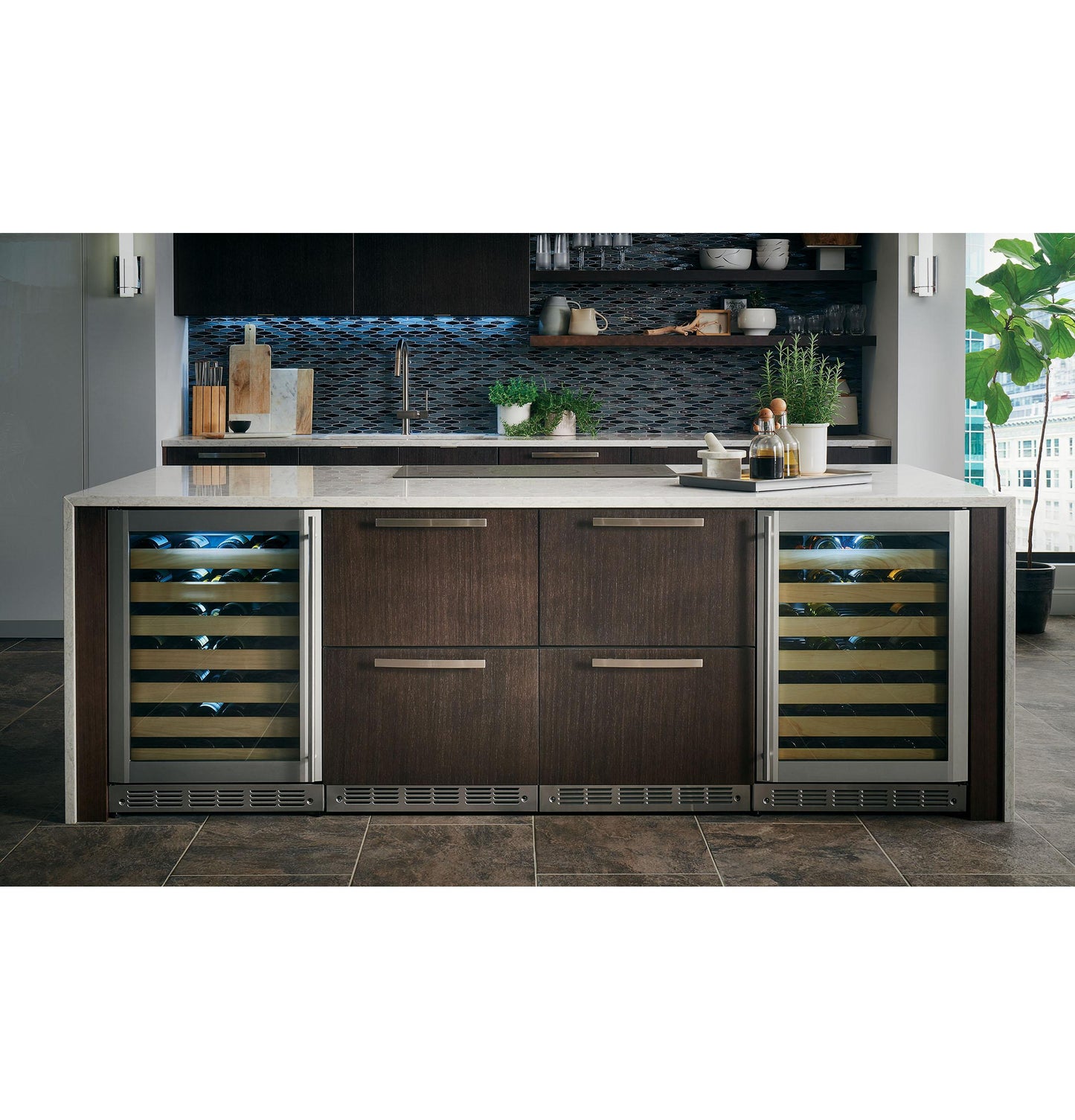 MONOGRAM Monogram 24" Panel-Ready Double-Drawer Refrigerator Custom Panel Ready - ZIDI240HII