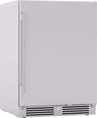ZEPHYR Presrv Refrigerator, 24in Compact, Outdoor SS, Reversible, Lock, 1 Zone in Stainless Steel - PRR24C01ASOD