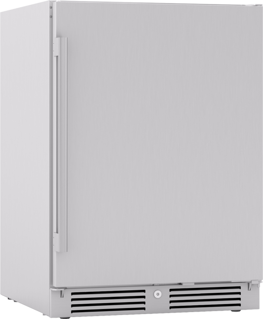 ZEPHYR Presrv Refrigerator, 24in Compact, Outdoor SS, Reversible, Lock, 1 Zone in Stainless Steel - PRR24C01ASOD