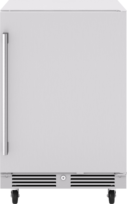 ZEPHYR Presrv Bev Outdoor Cooler, 24in UC, SS, Lock, 1Z in Stainless Steel - PRB24C01ASOD