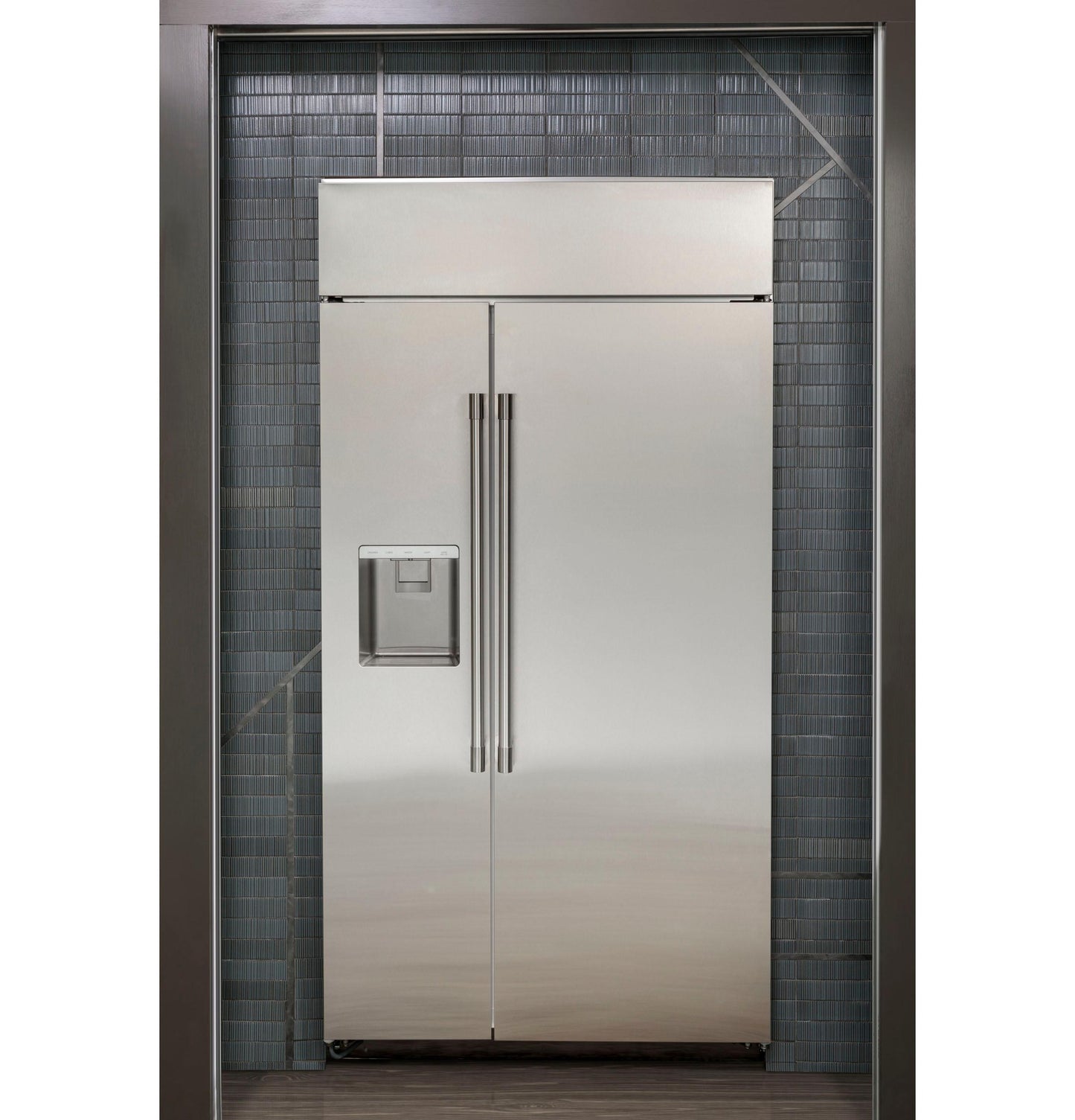 MONOGRAM Monogram 42" Built-In Side-by-Side Refrigerator with Dispenser in Stainless Steel - ZISS420DNSS