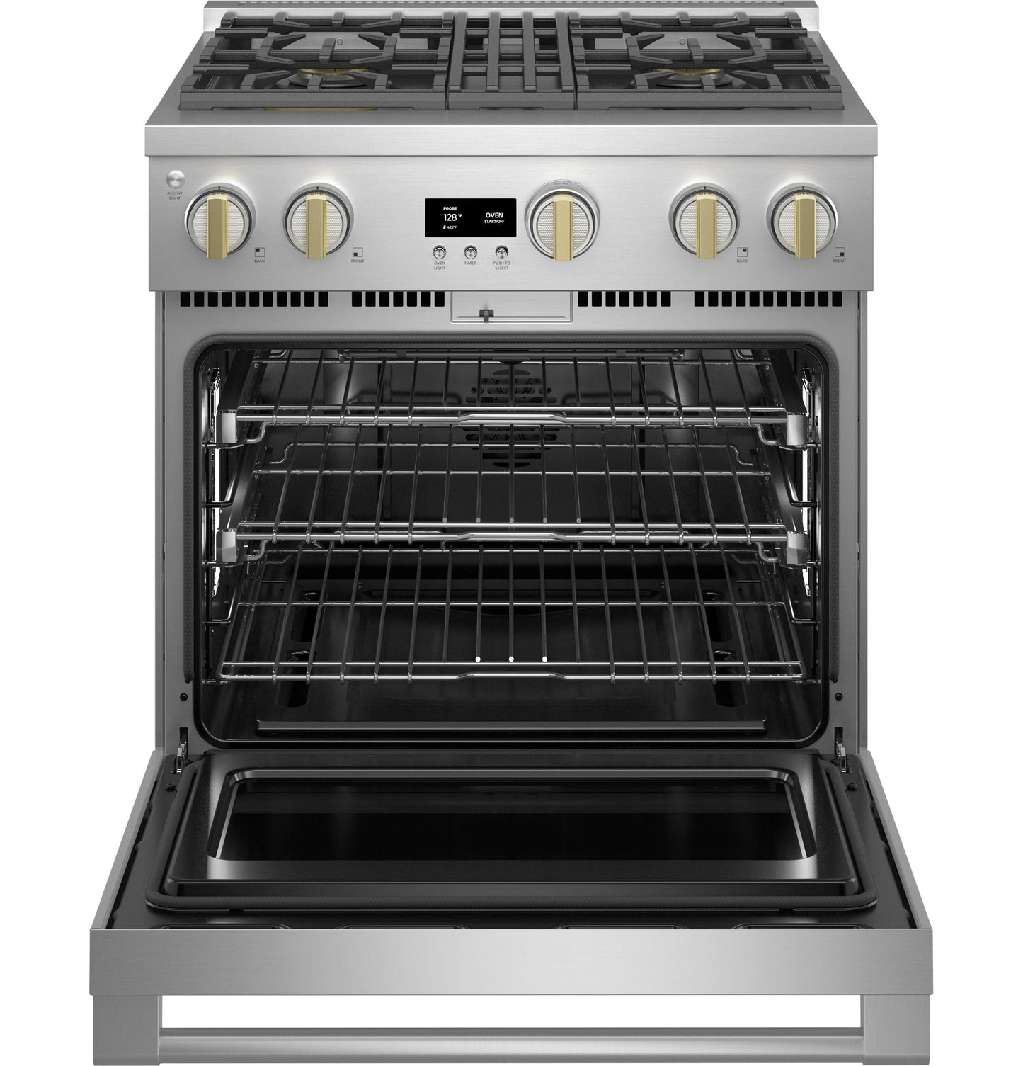 MONOGRAM Monogram 30" All Gas Professional Range with 4 Burners in Stainless Steel - ZGP304NTSS