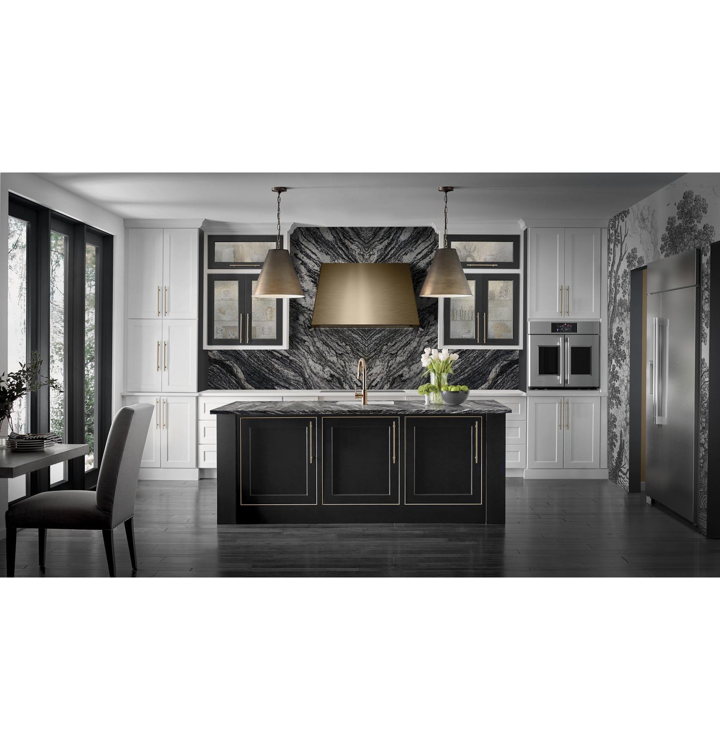 MONOGRAM Monogram 48" Built-In Side-by-Side Refrigerator with Dispenser in Stainless Steel - ZISS480DNSS
