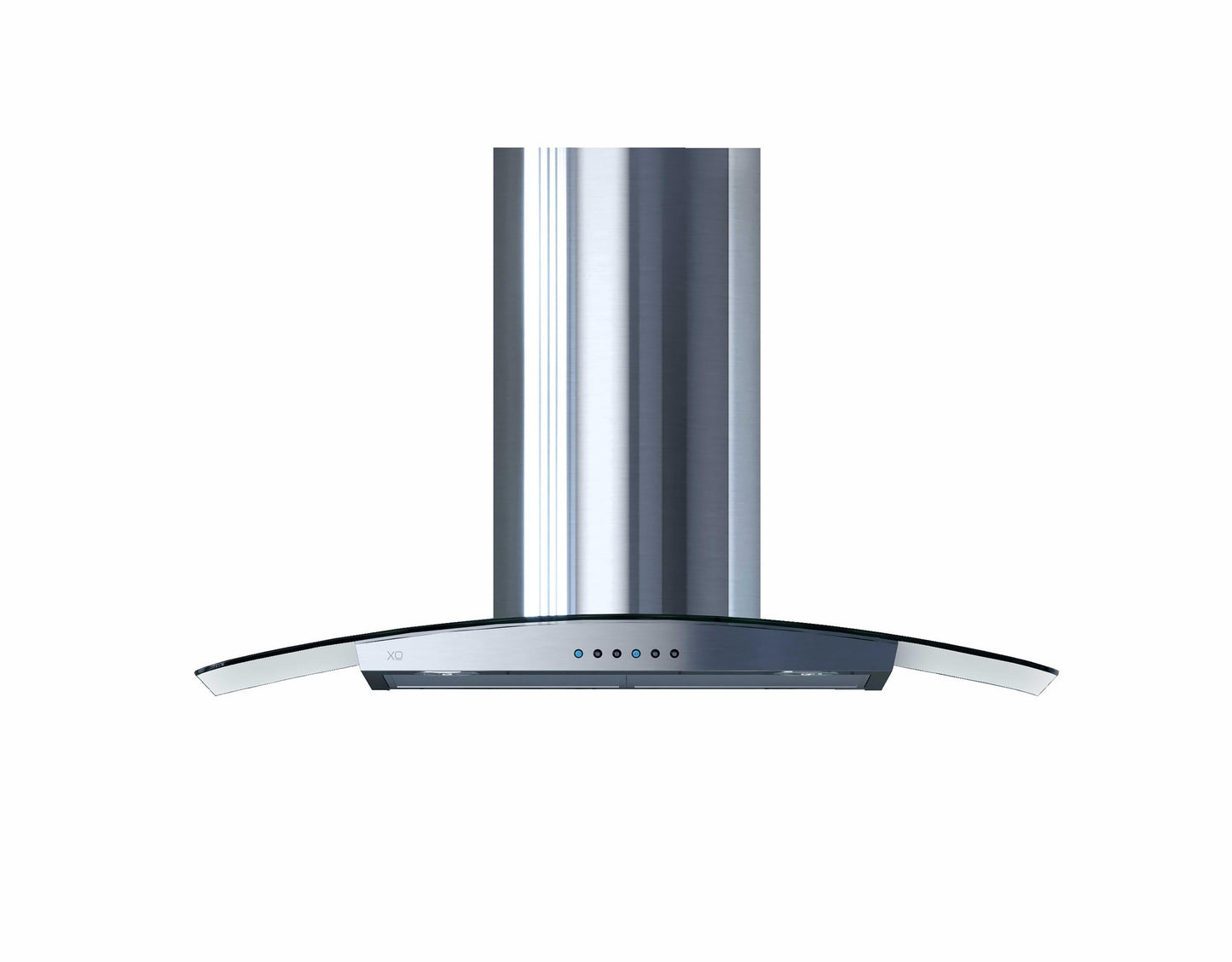 XO APPLIANCE XOM36GC 36" CCC 600/395 CFM Wall Chimney Hood Stainless/Glass in Stainless Steel - XOM36GC