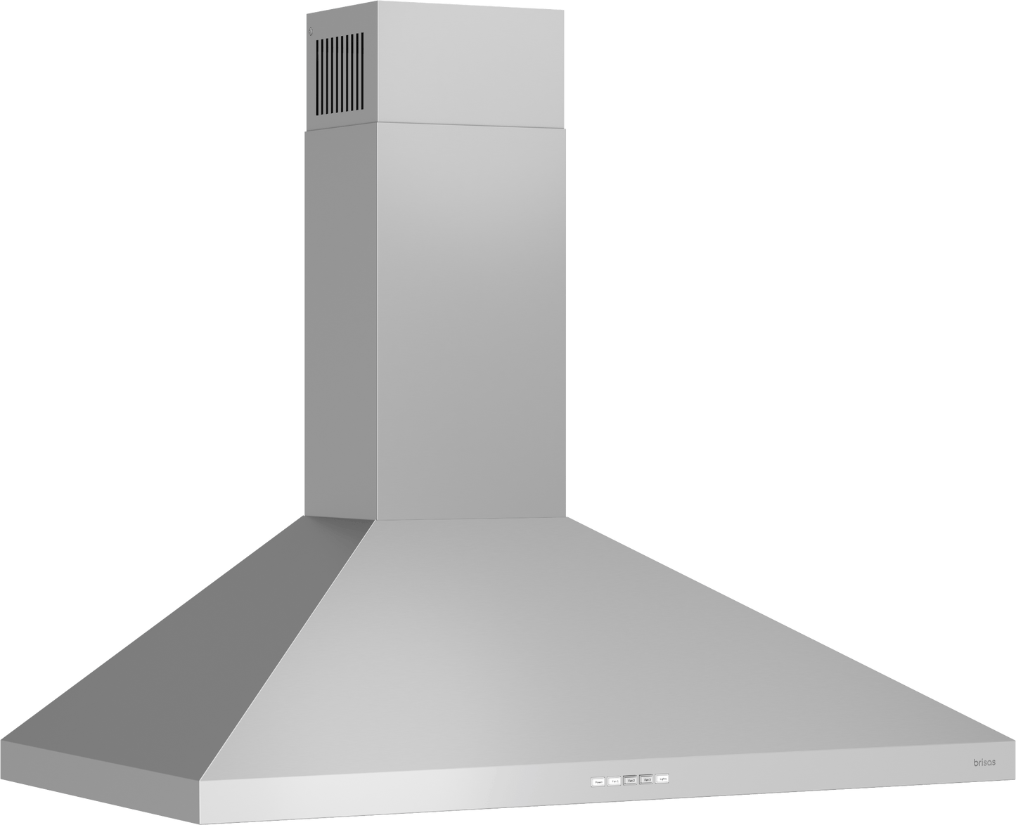 ZEPHYR Brisas Traditional Pyramid Wall, 36" SS, ACT, LED in Stainless Steel - BVEE36CS