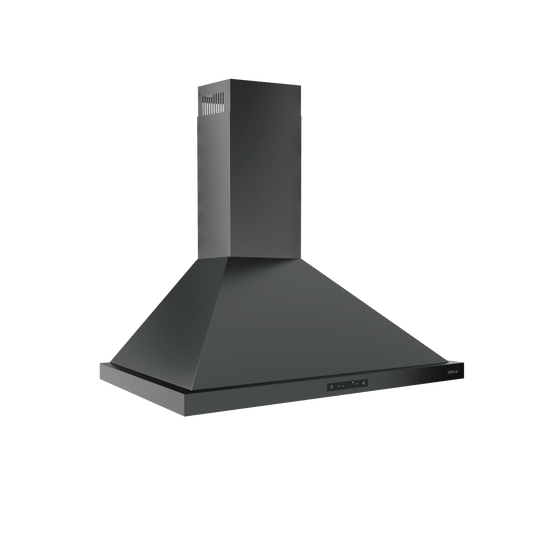 ZEPHYR Ombra, Wall, 30", Black SS, 600 CFM Black in Stainless Steel - ZOME30BBS
